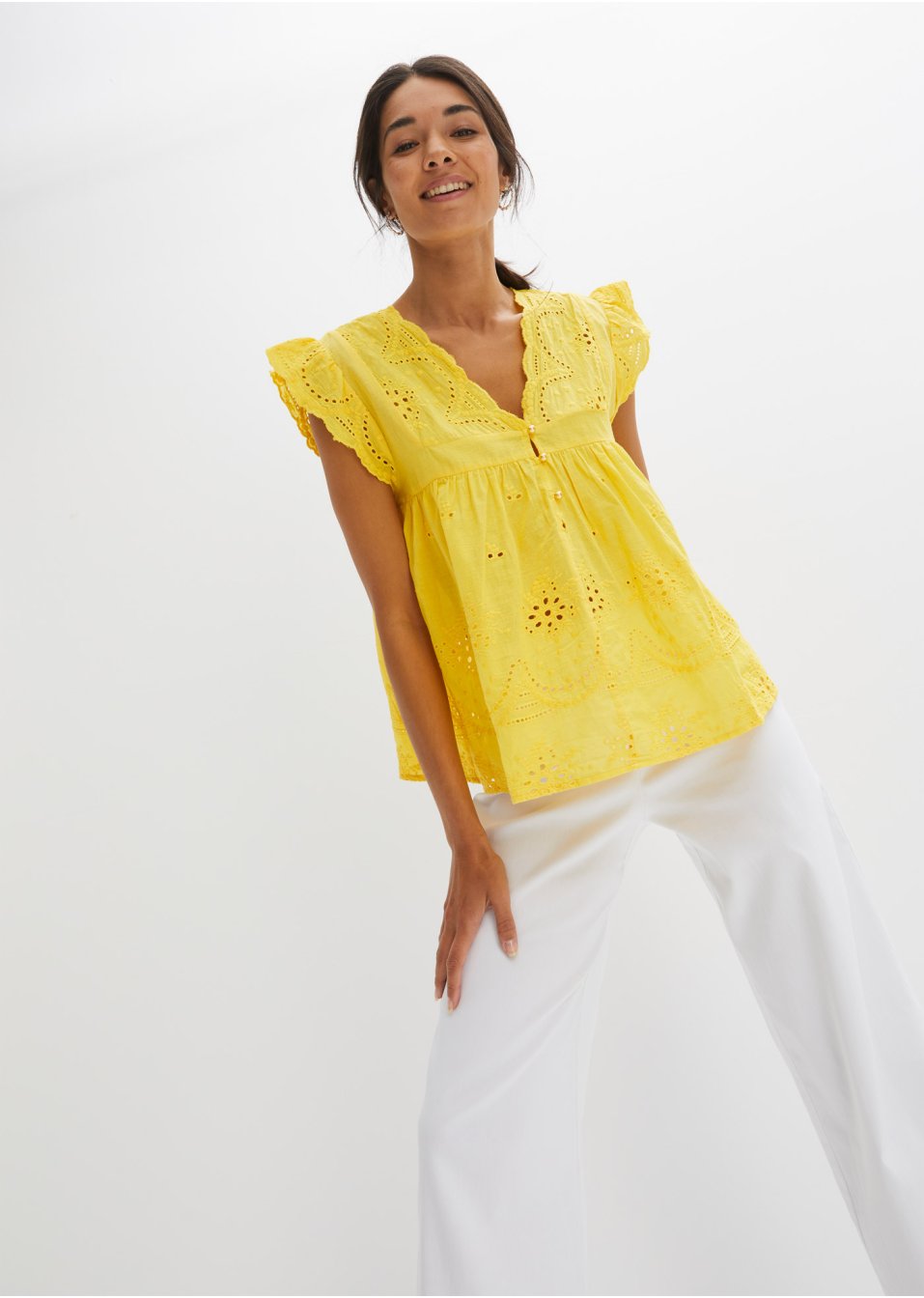 Blouse ample à dentelle