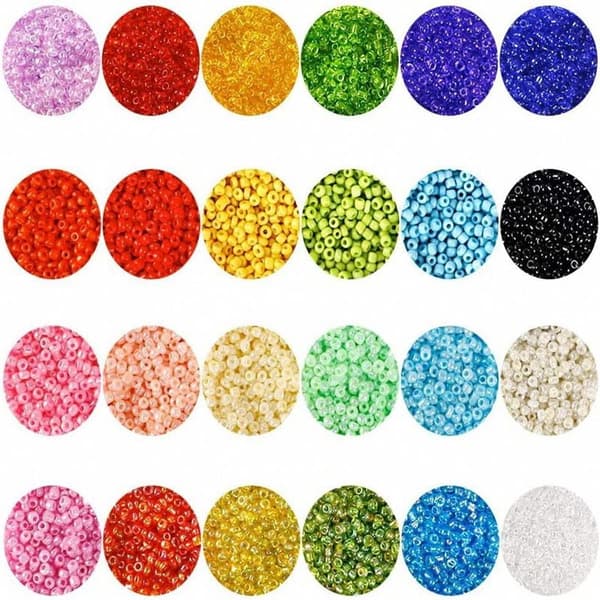 Seed / Rocailles Beads Kiera Kit - KREA DIY Smykkesett med forskjellige perler - 35000 stk