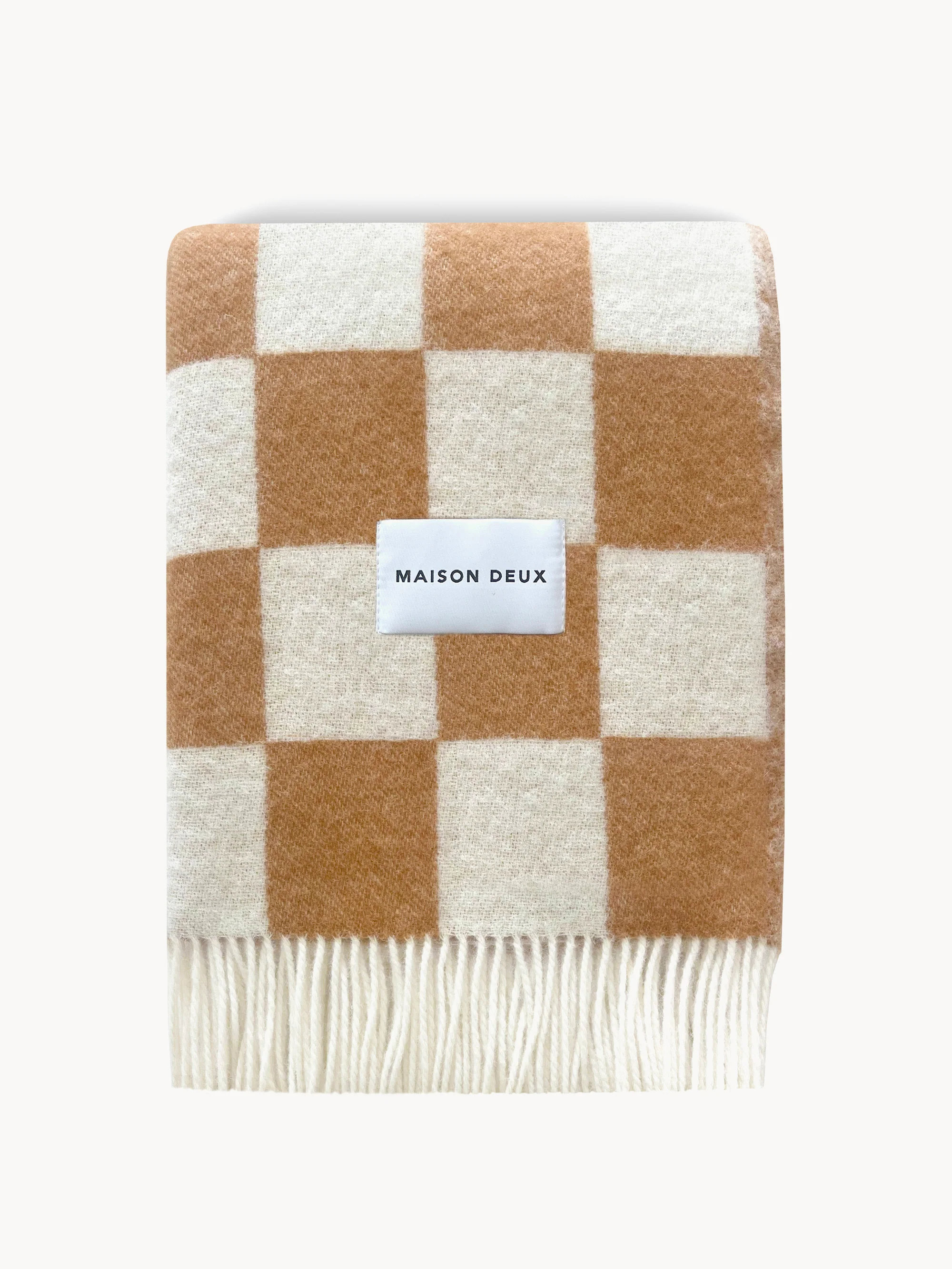 Wollen plaid Checkerboard met ruitjespatroon