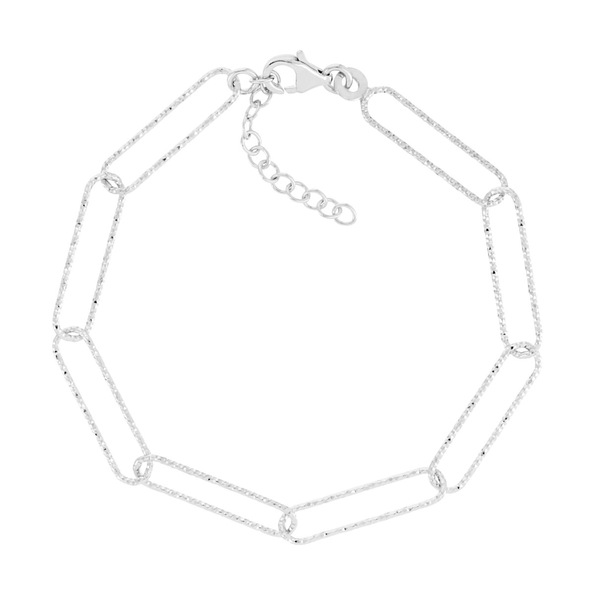 Bracelet argent 925 19 cm maillons ciselés