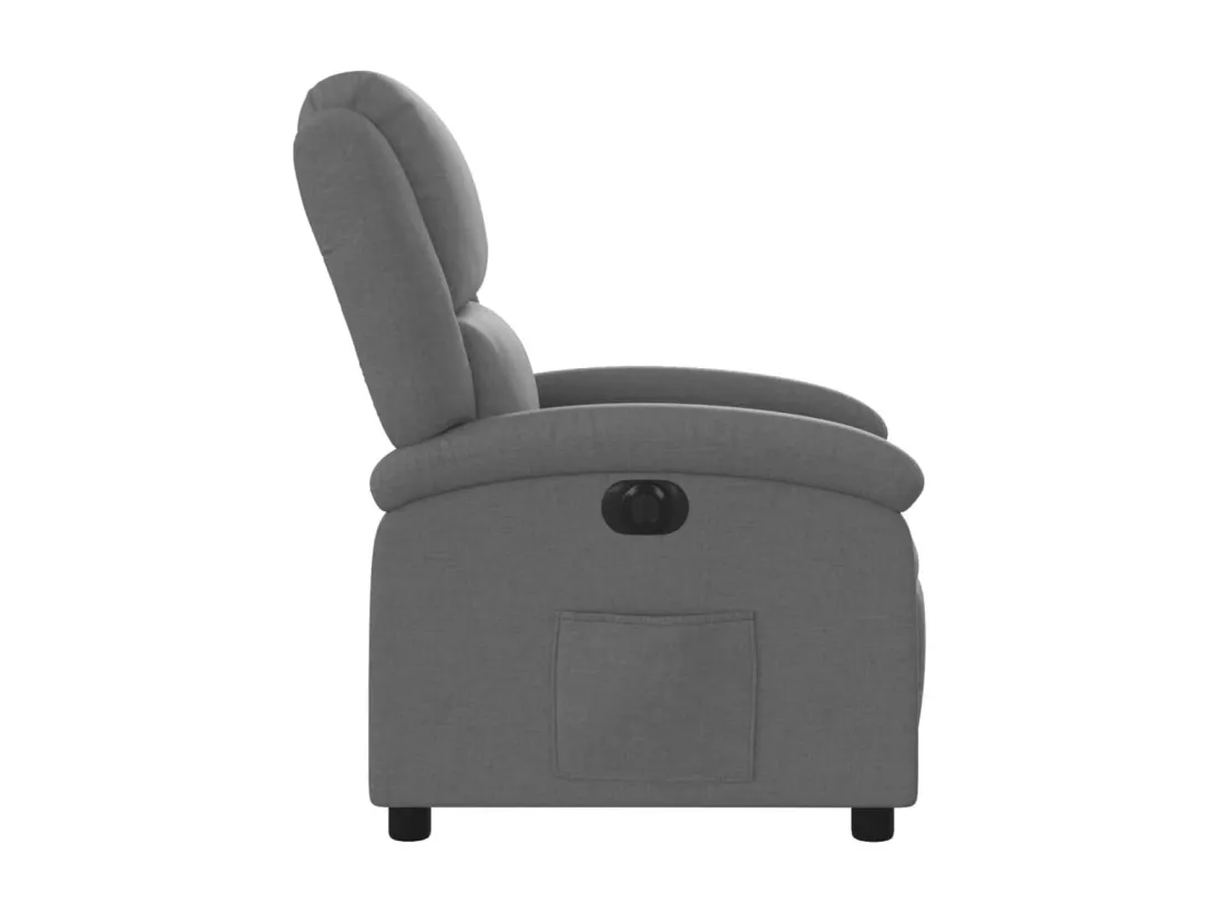 Fauteuil inclinable électrique Gris foncé Tissu