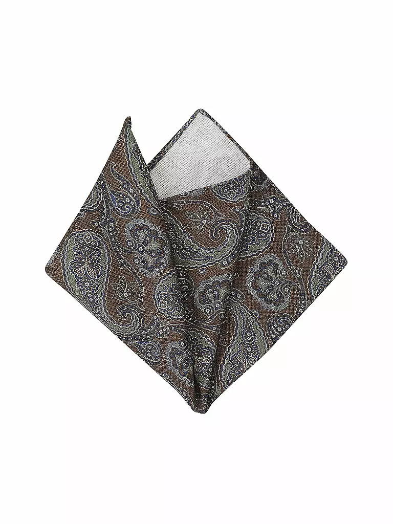 PROFUOMO Seiden Stecktuch olive