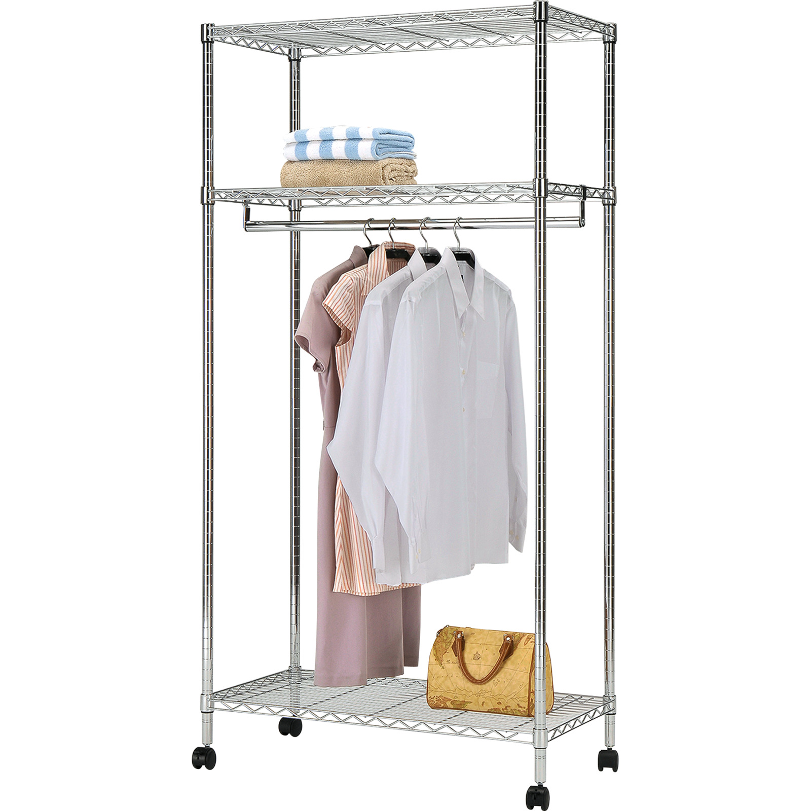 Rollgarderobe Umut Metall Chrom 91 x 181 x 46 cm