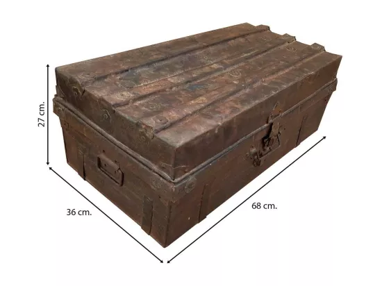 Valise en métal marron 68x36x27h