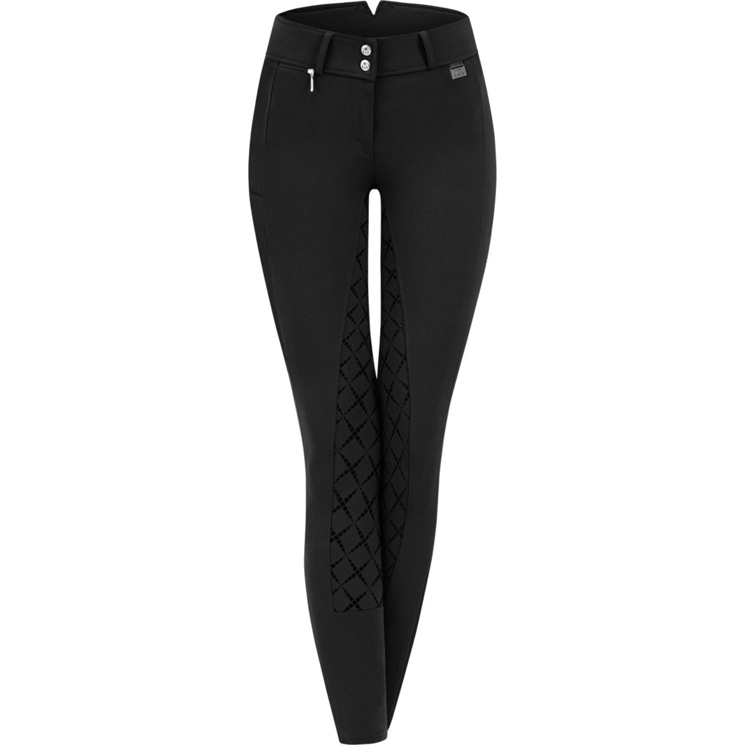 ELT Rijbroek Micro Sport High Waist Silicoon Zwart