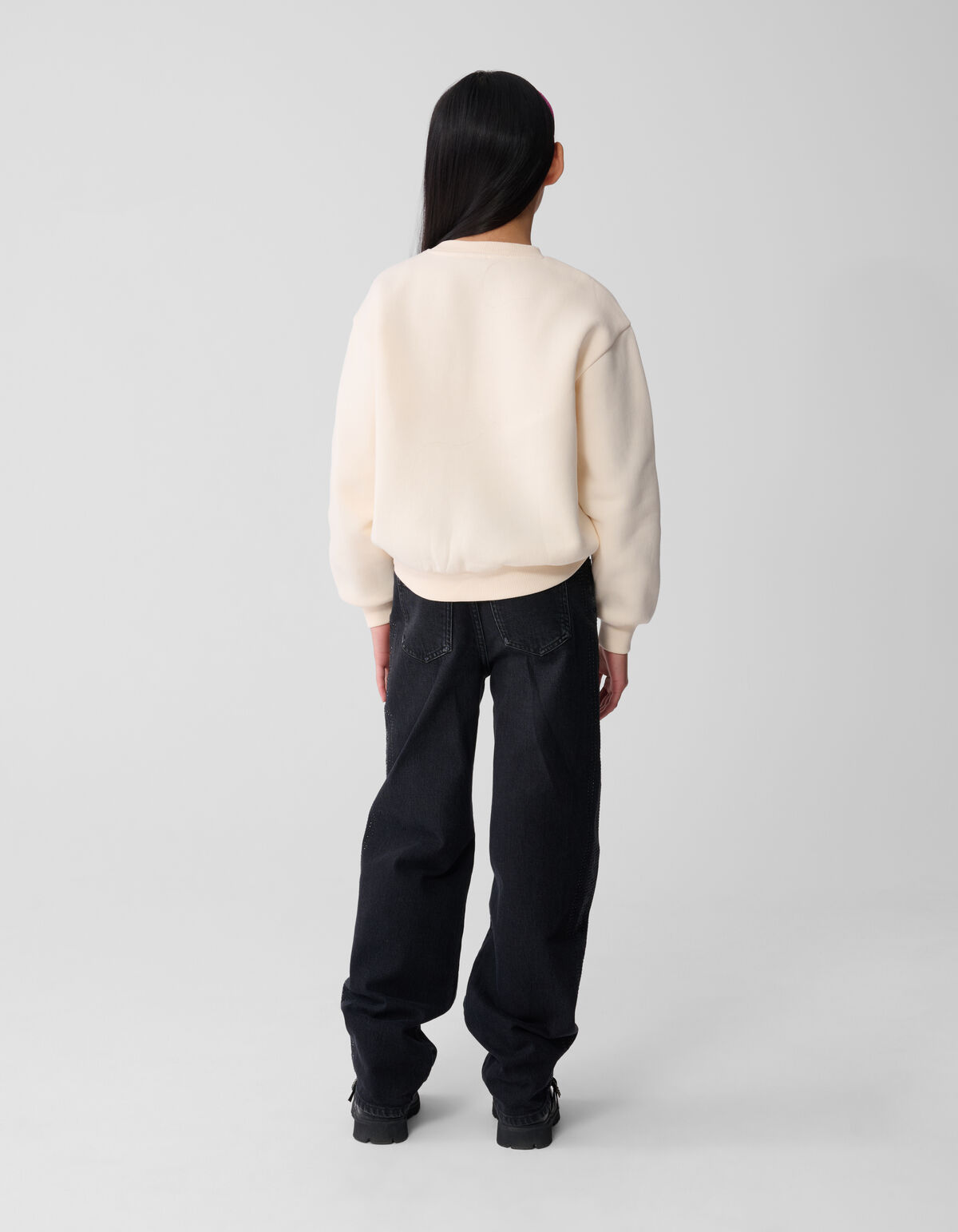Sparkle Artwork Sweater Gebroken Wit