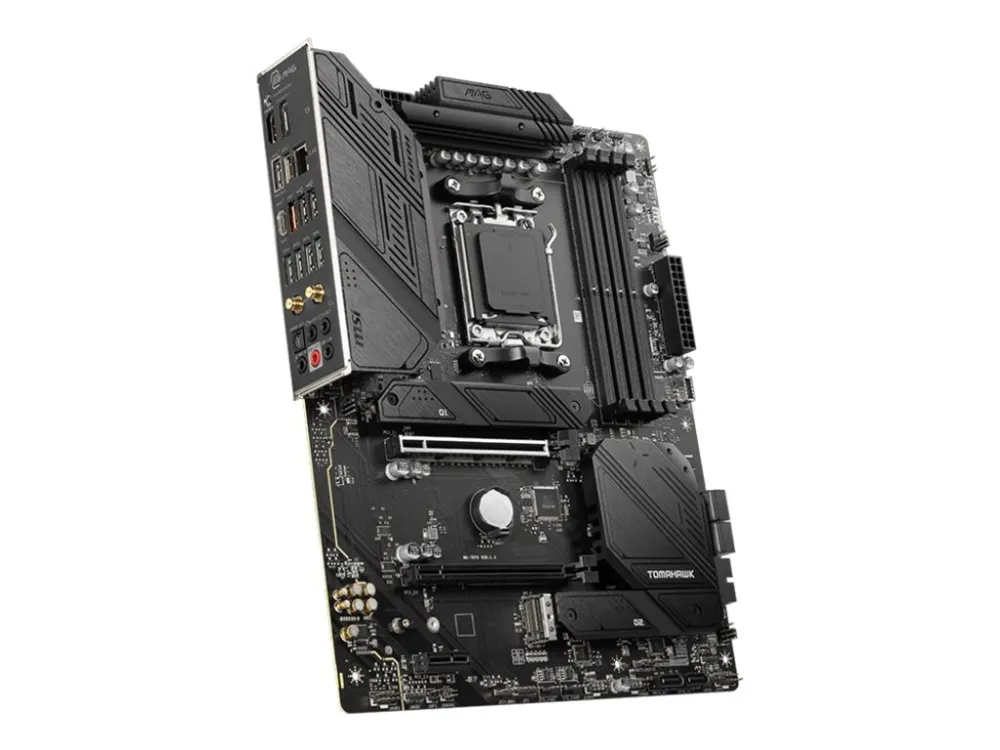 MSI MAG B650 TOMAHAWK WIFI - Bundkort - ATX - Socket AM5 - AMD B650 Chipset - USB 3.2 Gen 1, USB 3.2 Gen 2, USB-C 3.2 Gen2, USB-C 3.2 Gen 2x2 - 2.5 Gigabit LAN, Wi-Fi 6E, Bluetooth - onboard grafik (CPU påkrævet) - HD Audio (8-kanaler)