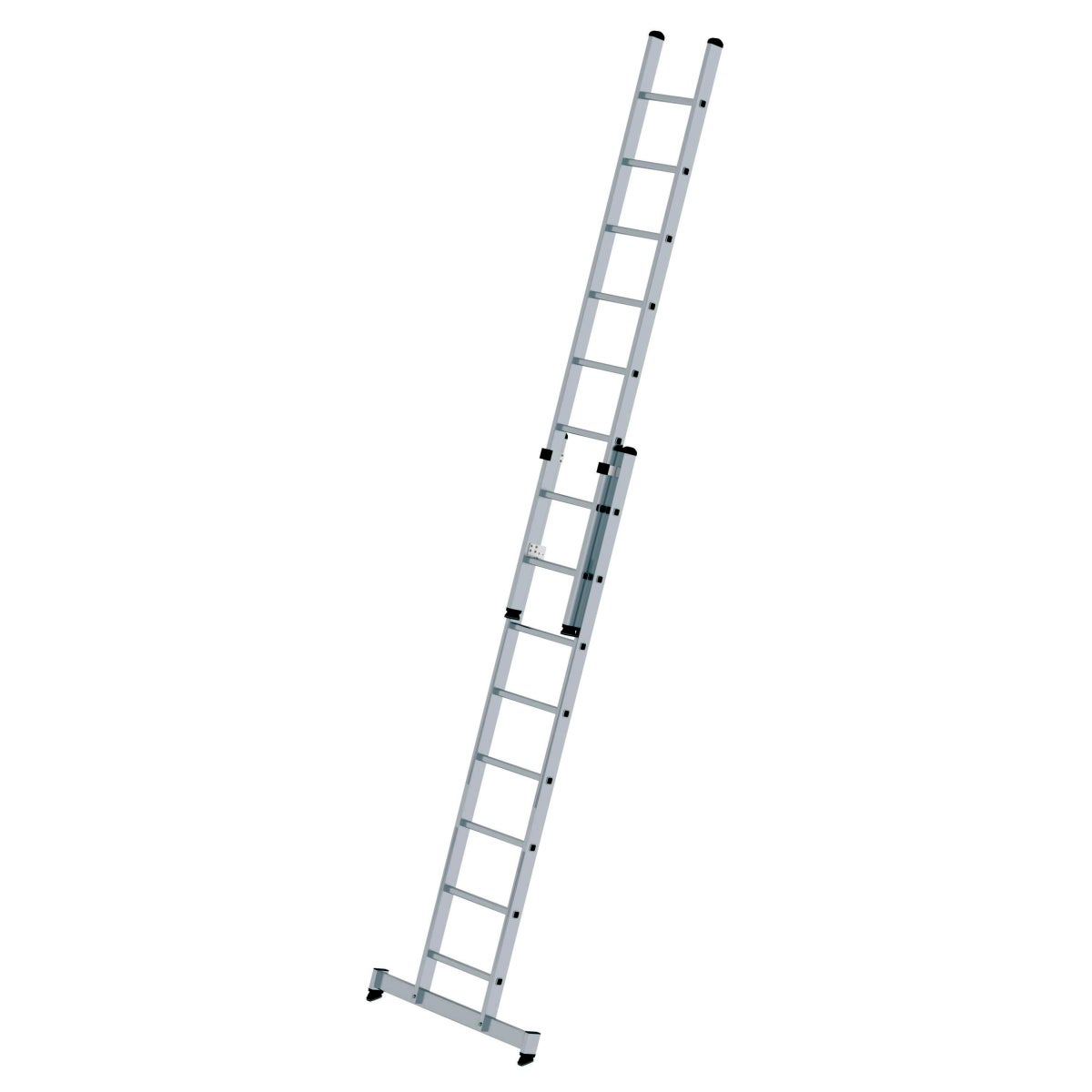 MUNK uitschuifladder met nivelleringsbalk, 2x8 sporten