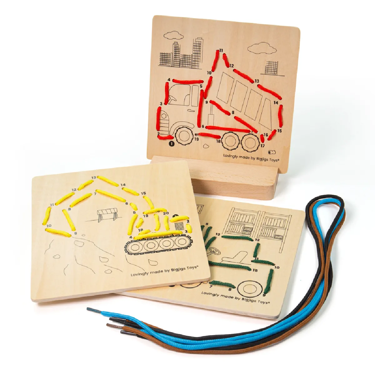 Bigjigs Toys Laçage Par Numéros - Construction