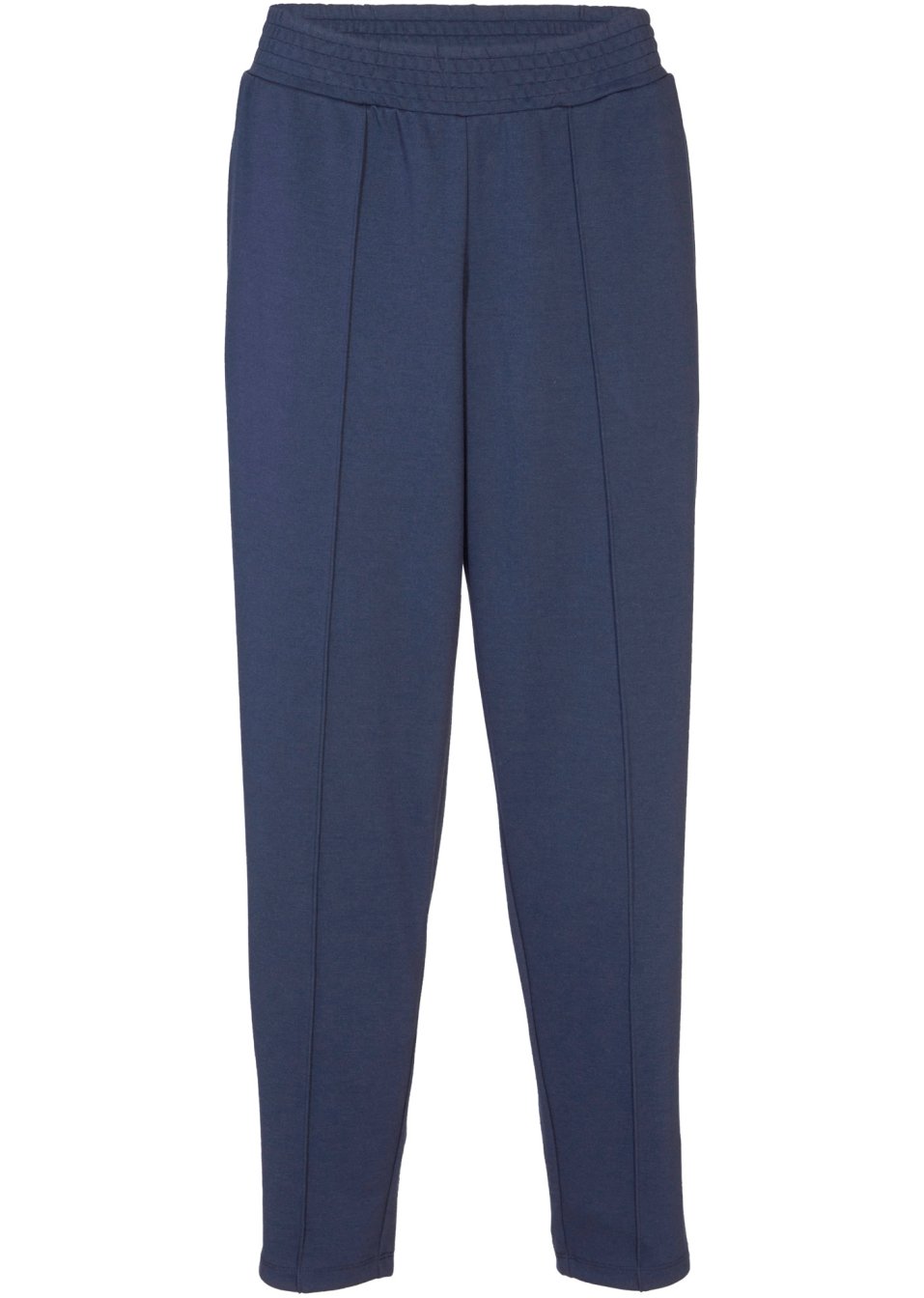 Pantalon en Punto di Roma avec passepoil et tour de taille confortable