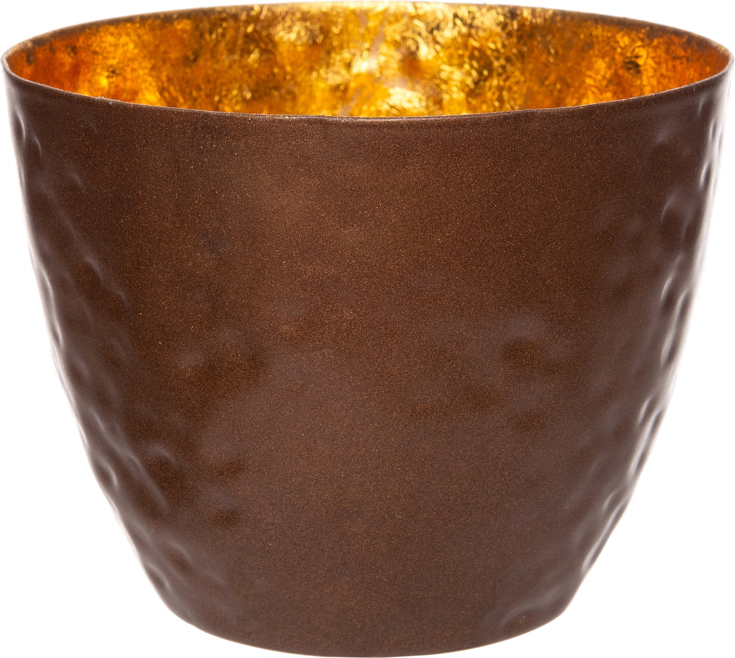 Intratuin waxinelichthouder Loki koper / goud D 8 H 7 cm