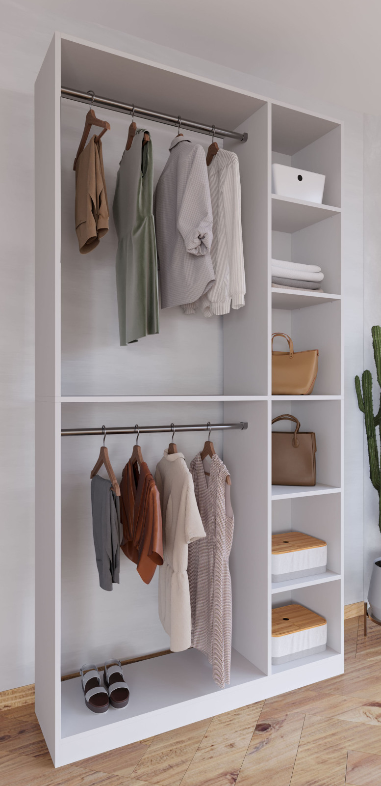 Offener Kleiderschrank PALOSA XL - weiß - 110 cm