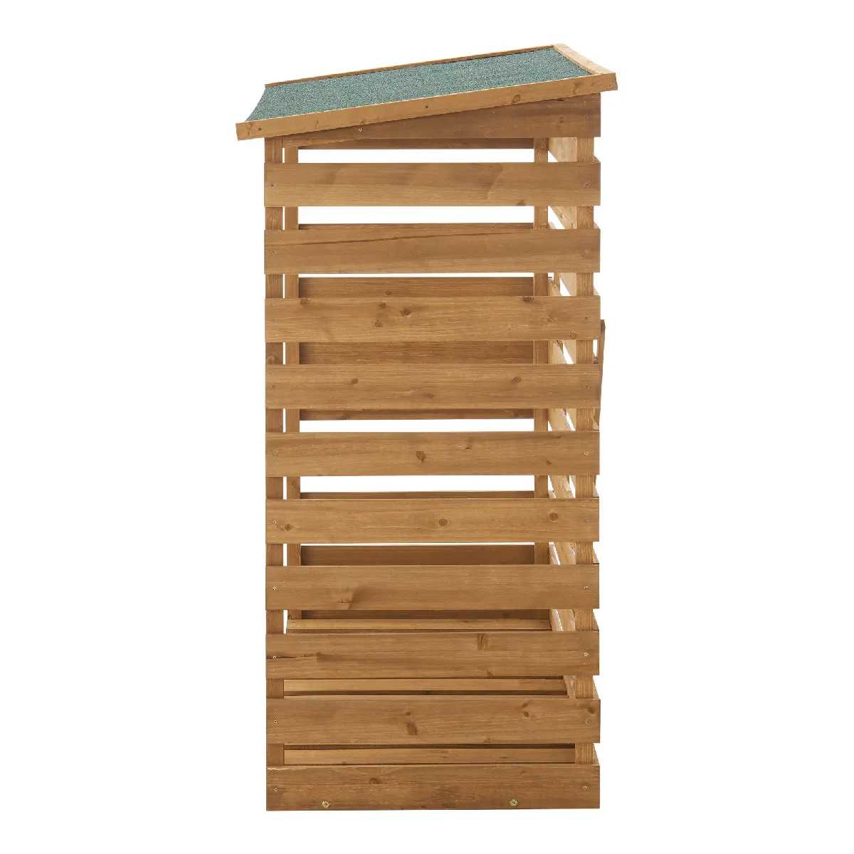 Helloshop26 Abri-bûches en sapin avec toiture 123 cm