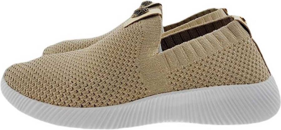 Kurt Geiger Dames Instappers & Ballerina's Lorna Gold Fabric Goud