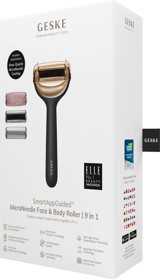 GESKE MicroNeedle Face & Body Roller 9 in 1 Gray
