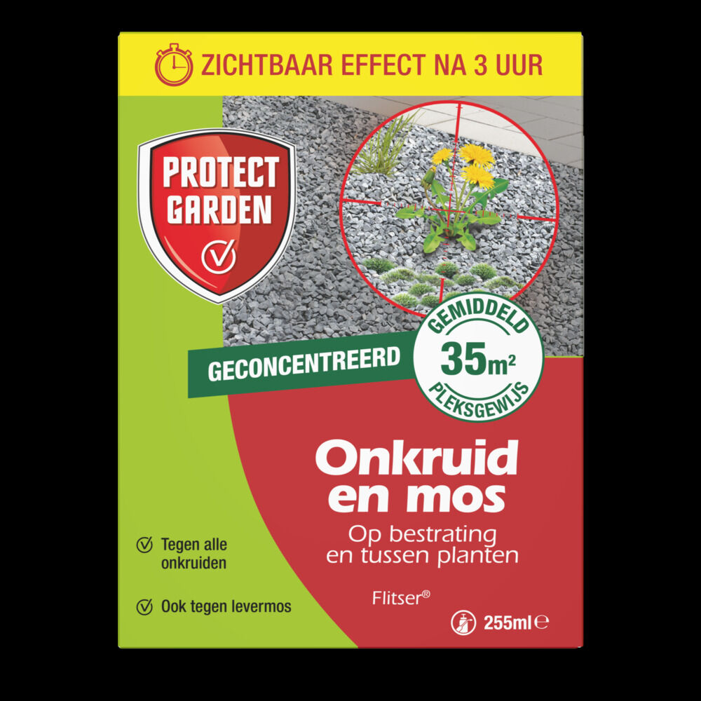 Protect Garden Onkruid en Mos Flitser Concentraat - Onkruid- en Mosbestrijder - 255 Milliliter