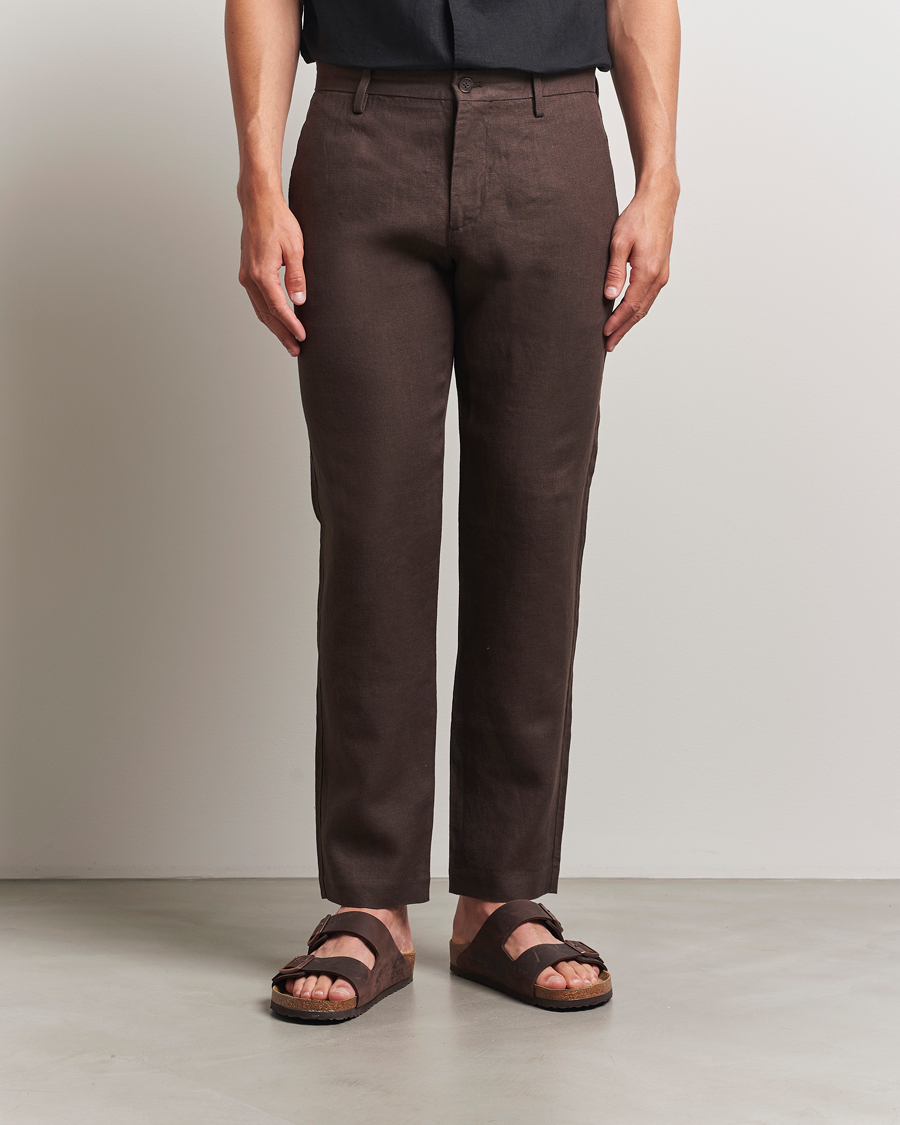 NN07 Theo Linen Trousers Coffee