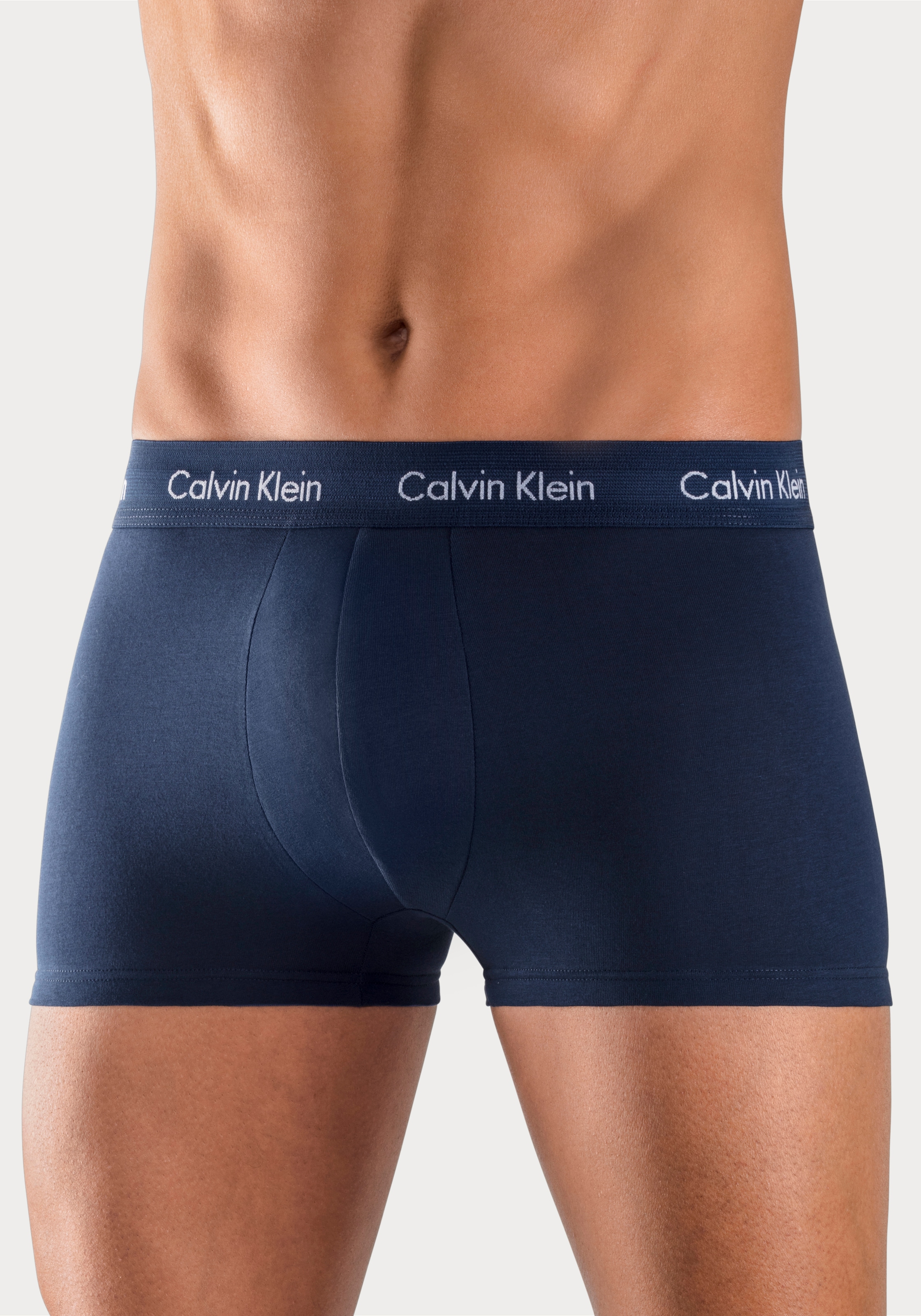 Calvin Klein Underwear Trunk »CK TRUNK 3 PACK« 3 Stk. in blautönen mit Logo-Elastikbund