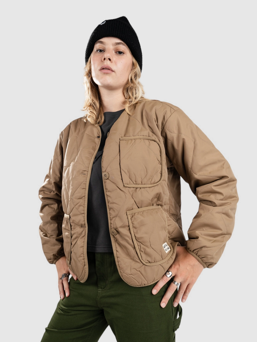 Brixton Delilah Quilted Jacket khaki