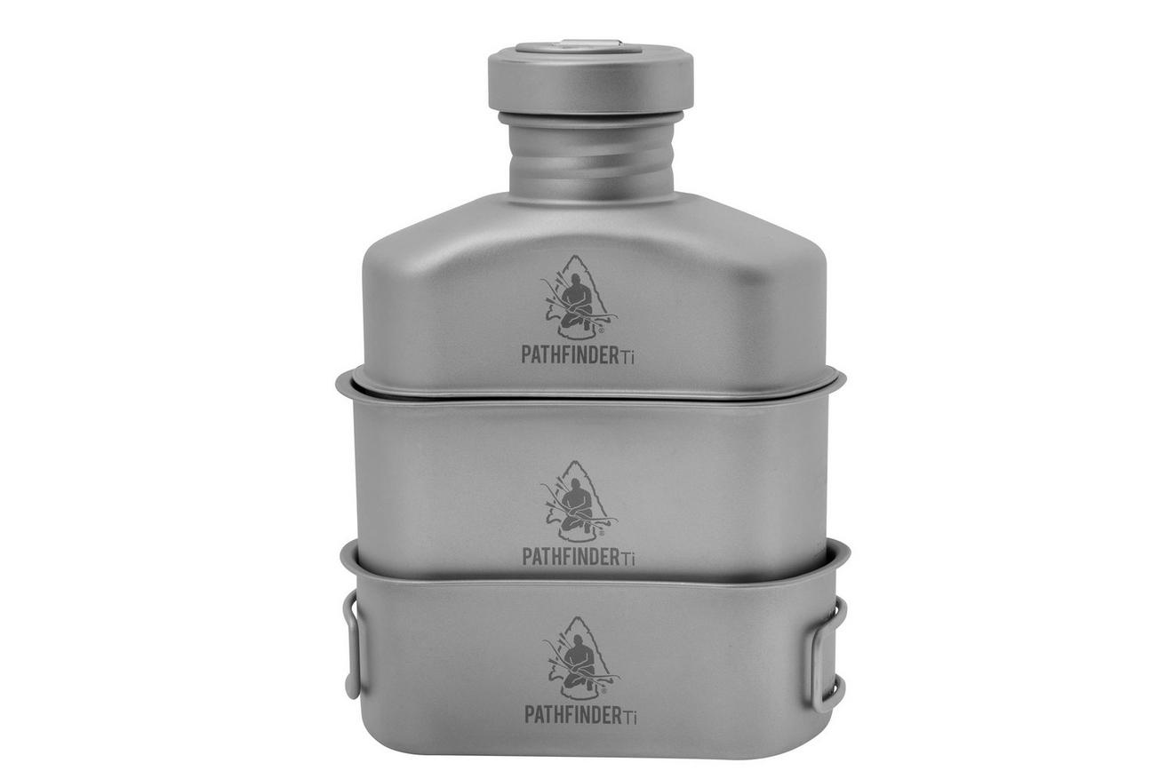 Pathfinder PTH206 Titanium Canteen Cooking Kit, veldfles kookset