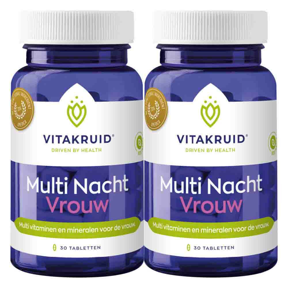 2x Vitakruid Multi Nacht Vrouw 30 tabletten