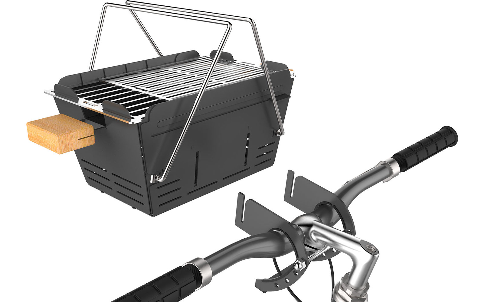 Knister Fahrradhalterung für Holzkohlegrills