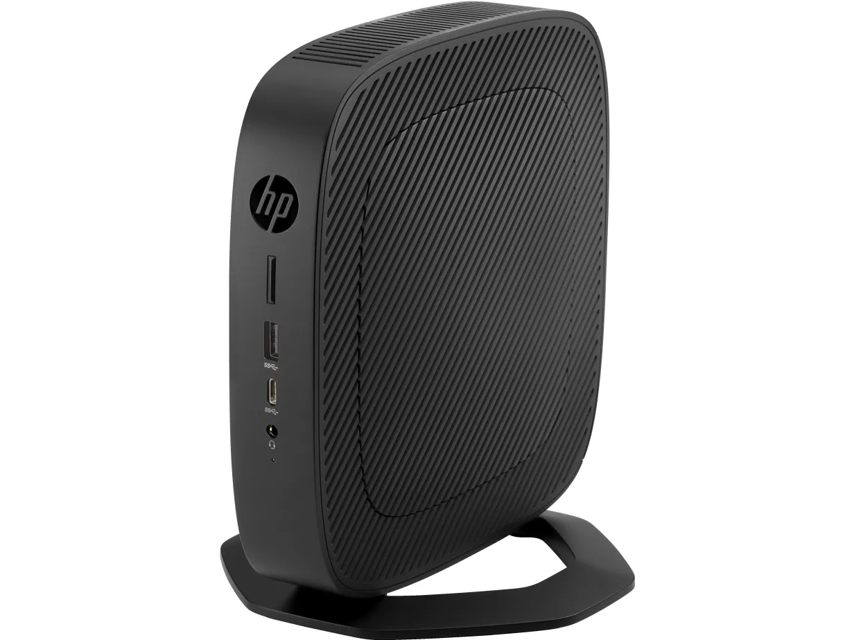 HP t540 - Tynd klient - USFF 1 x Ryzen Embedded R1305G / op til 2.8 GHz - RAM 4 GB - flash 32 GB - eMMC - Radeon Vega 3 - Gigabit Ethernet, Bluetooth 5.2, IEEE 802.11ax (Wi-Fi 6) - HP ThinPro - skærm: ingen - tastatur: dansk