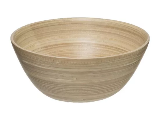 Saladier en bambou naturel - Beige - D 30 cm