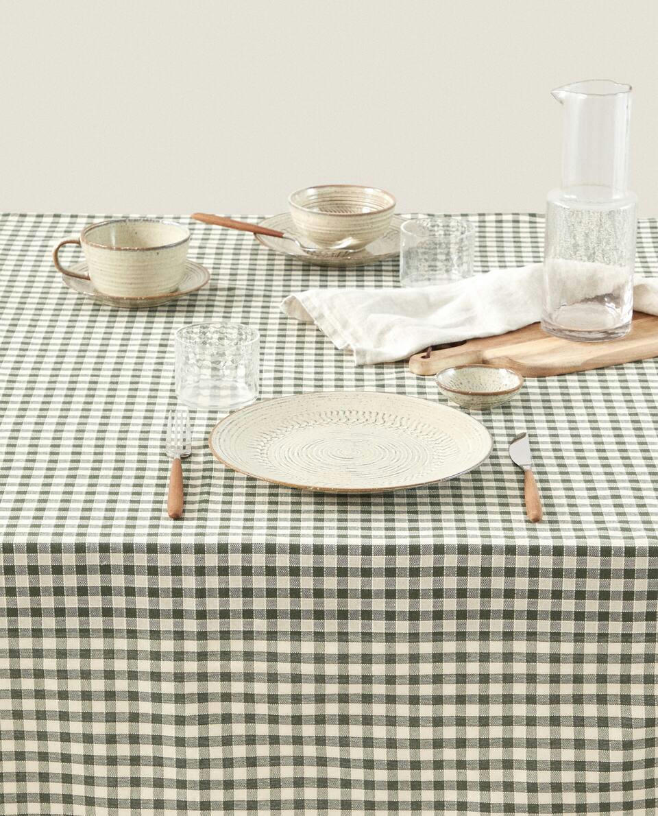 TOALHA DE MESA DE ALGODÃO XADREZ