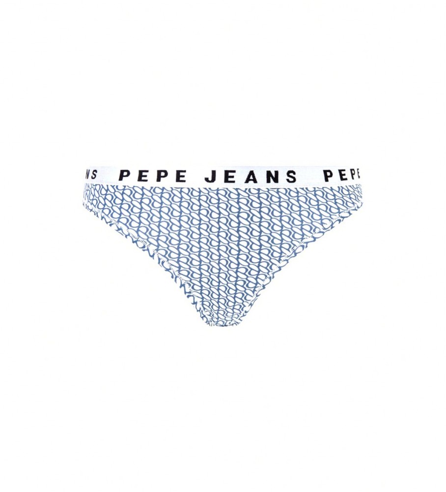 Pepe Jeans Tanga Logo com Estampa Total Azul
