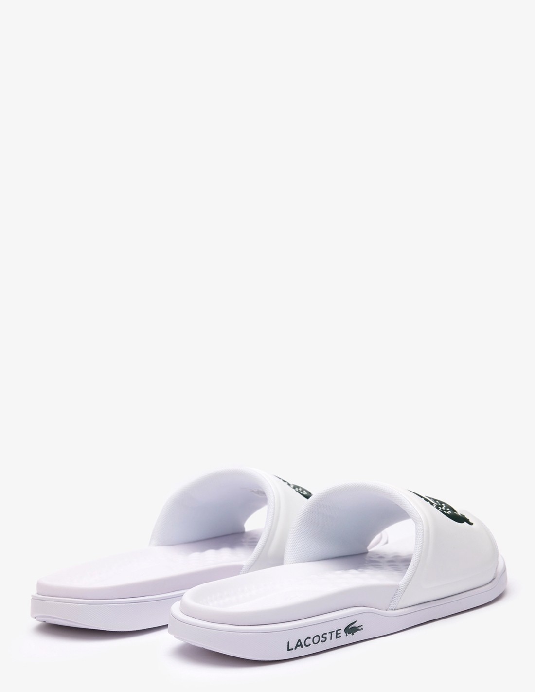 lacoste Claquettes homme serve slide dual blanc