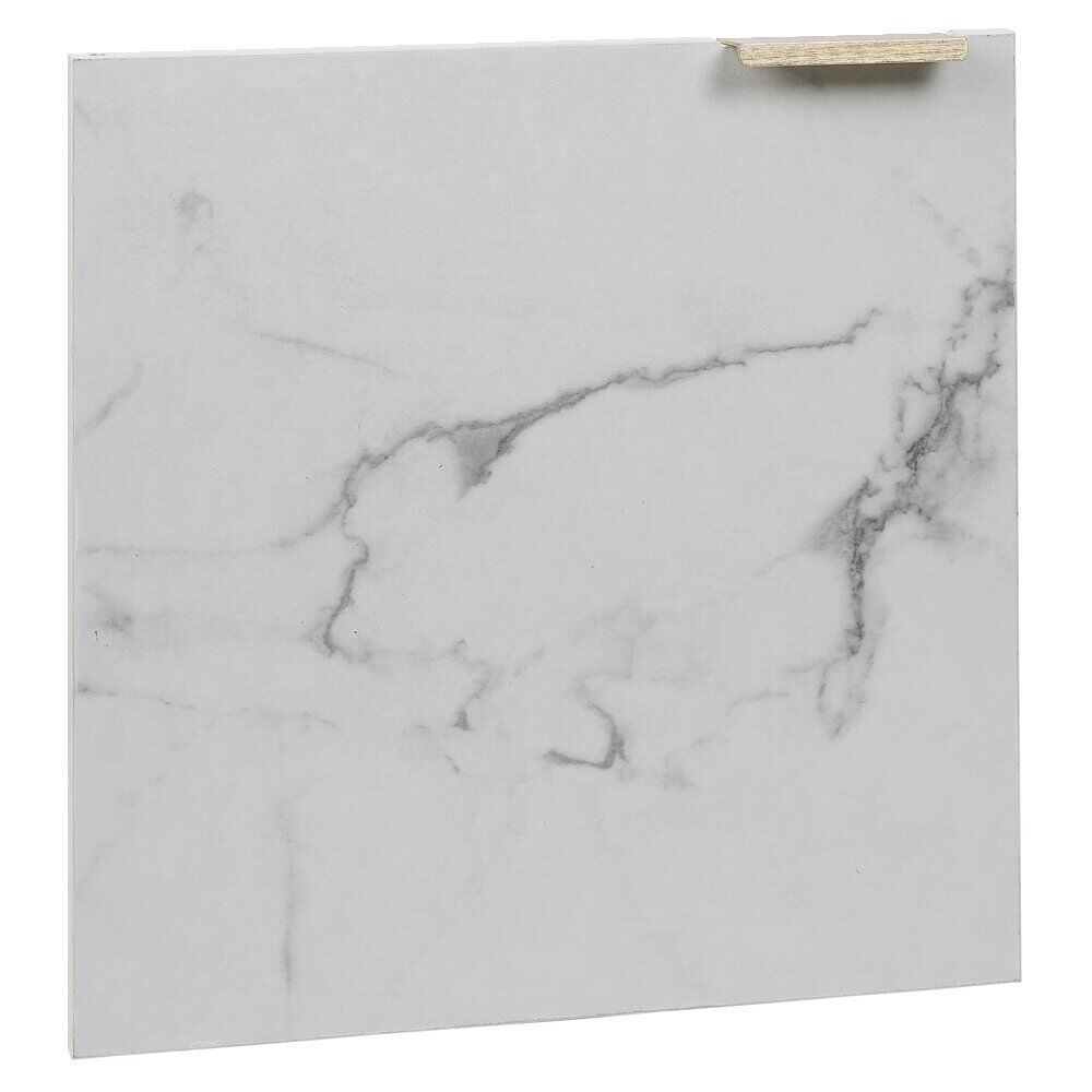 Porte Box Cube bois effet marbre 32,2x32,2x1,2cm blanc