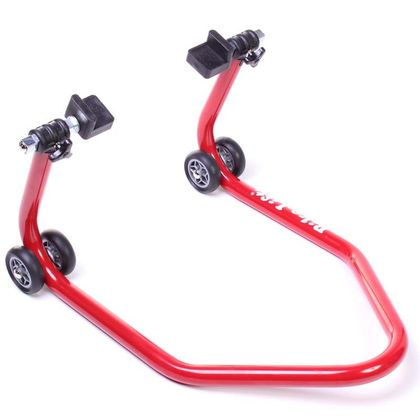 Béquille Bike Lift RS 17 ROUGE AVEC SUPPORT CAOUTCHOUC Universel - Rouge
