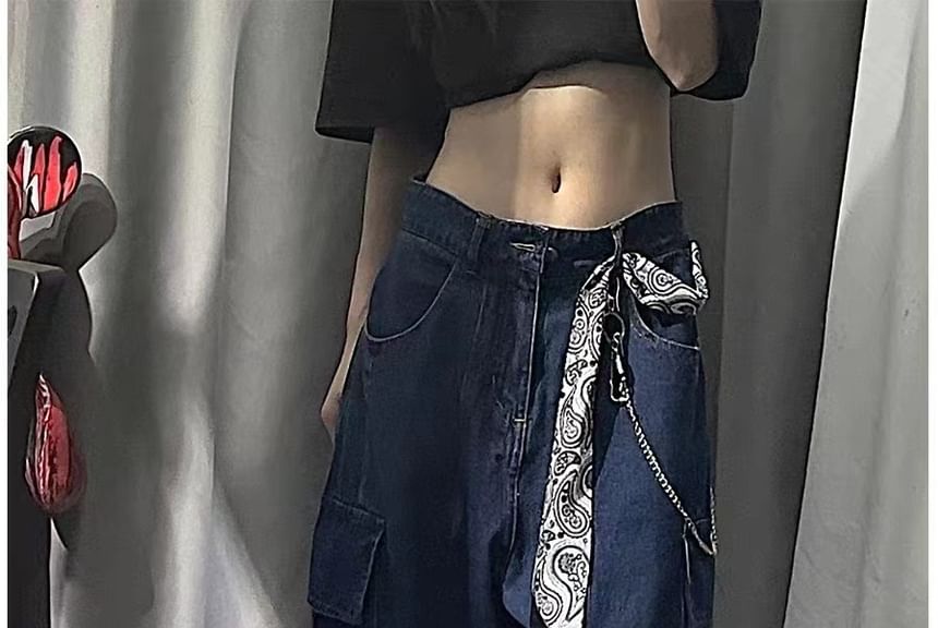 Nataro - Baggy jeans met lage taille en zakken