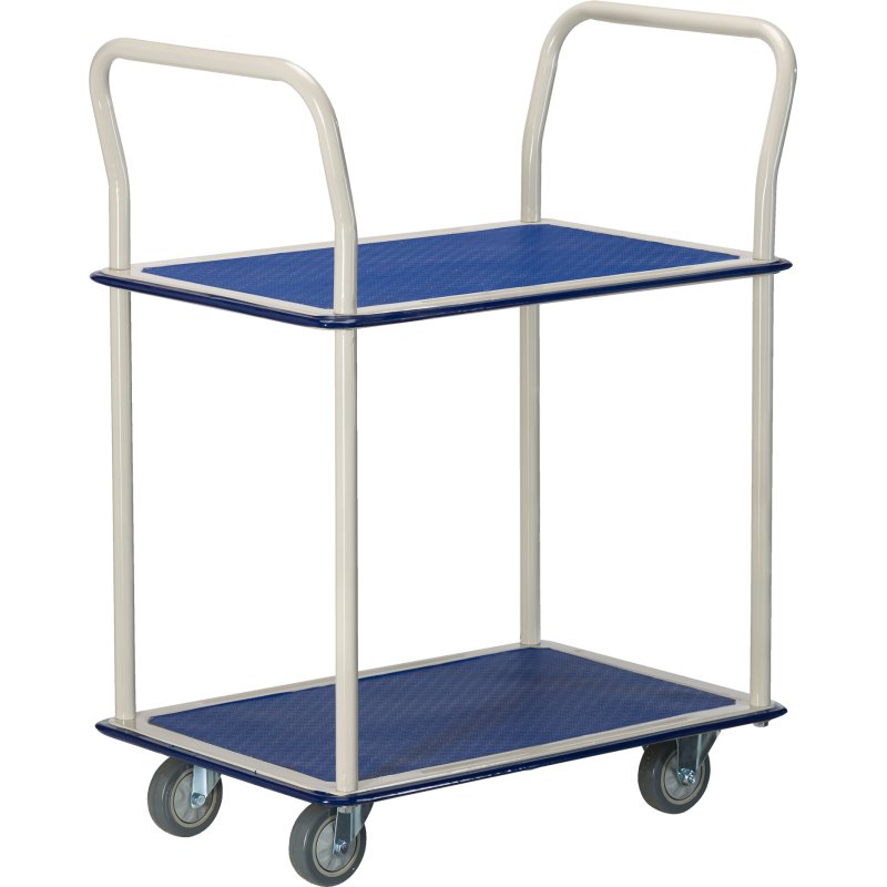 Chariot de manutention double plateaux - Charge 250 kg