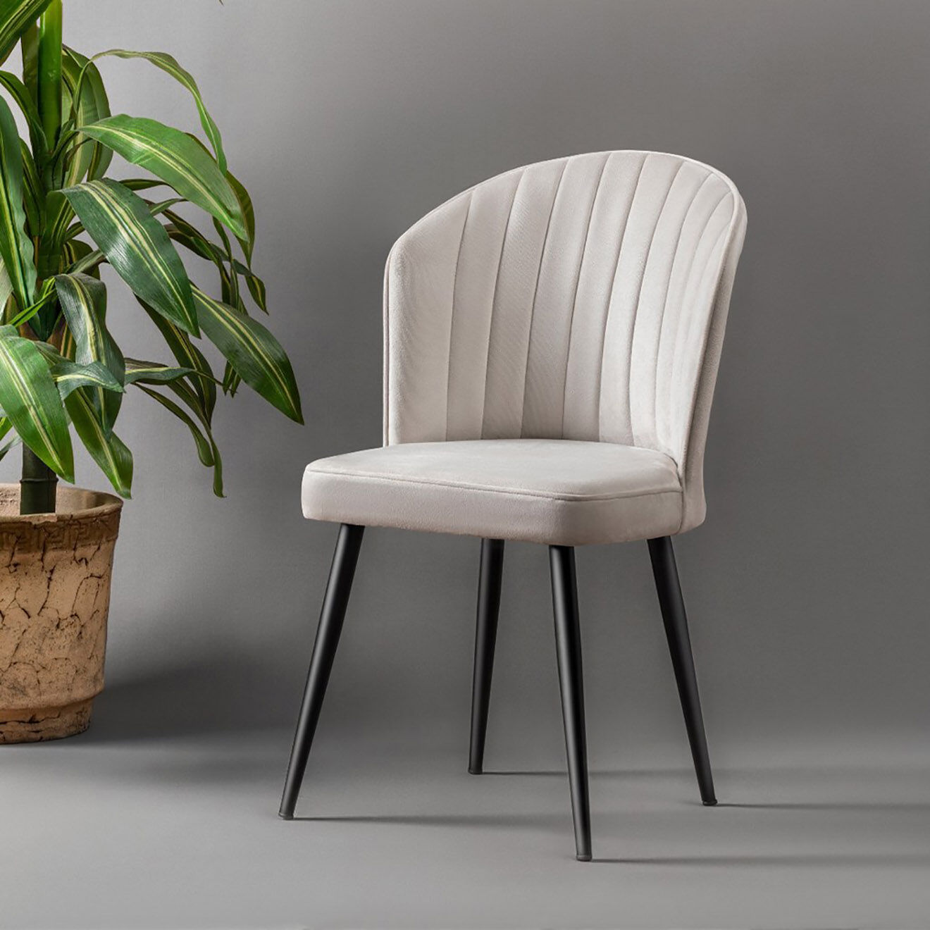 Homitis 4 Chaises Rubi crème - 52x85x42 cm