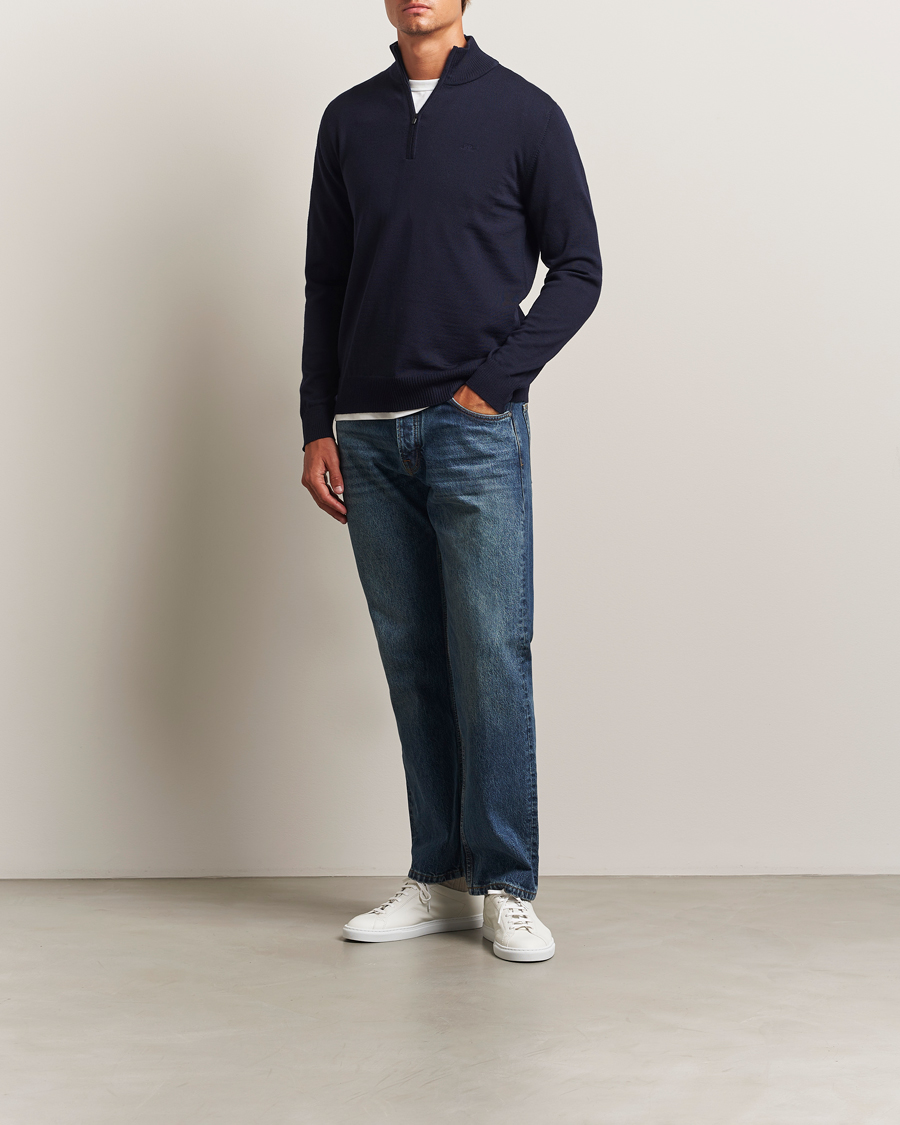 J.Lindeberg Kiyan Merino Half Zip Navy