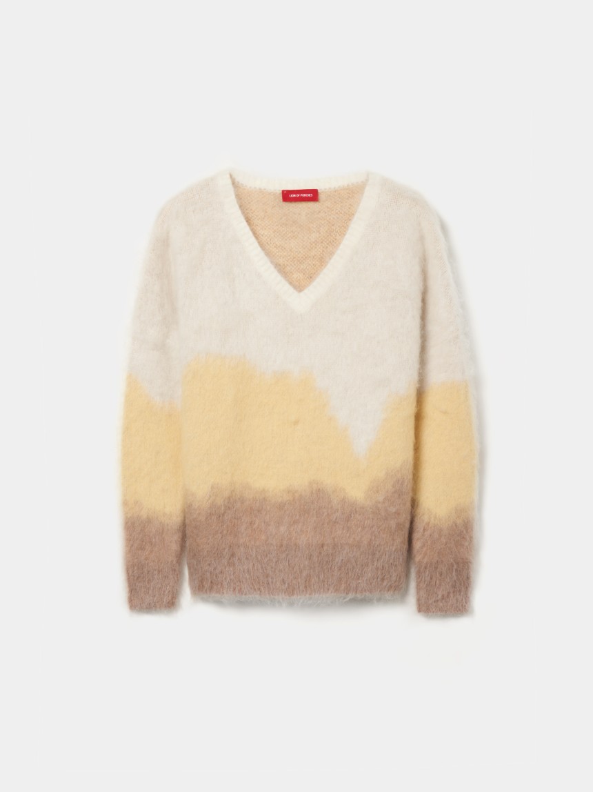 Camisola tie dye com lã mohair