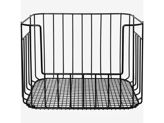 HABITAT - Panier de rangement en métal - Noir (Lot de 2) - Atela