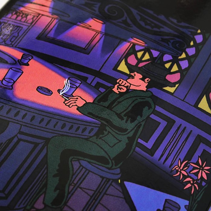 Skateboard CAFE Barfly Deck Black 8.125