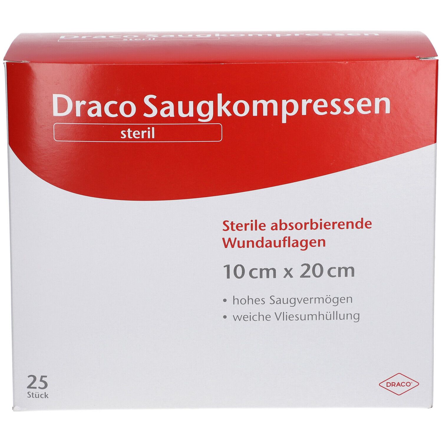 Draco Saugkompressen 10 x 20 cm steril