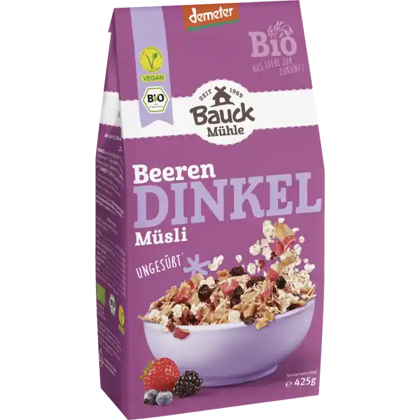 Bio Beeren Dinkel Müsli