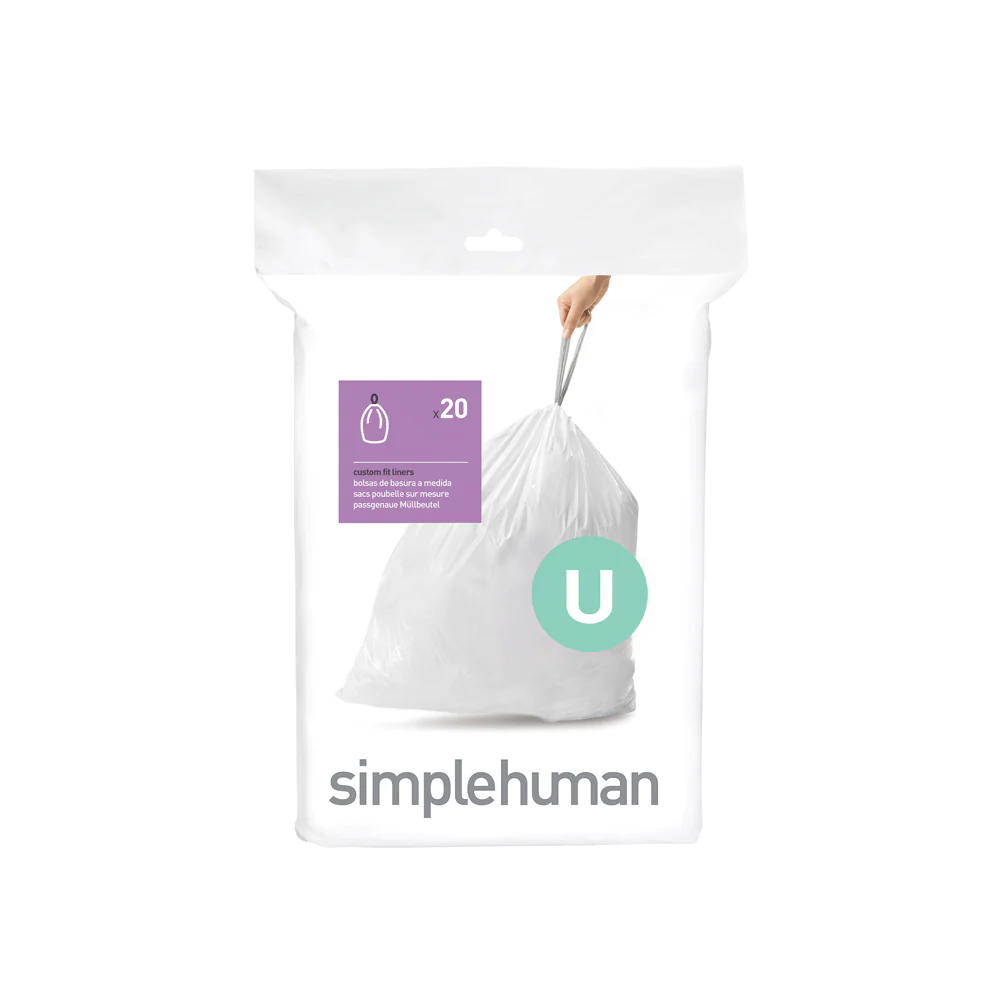 Pack de 20 sacs poubelle 50-80L code U Simplehuman