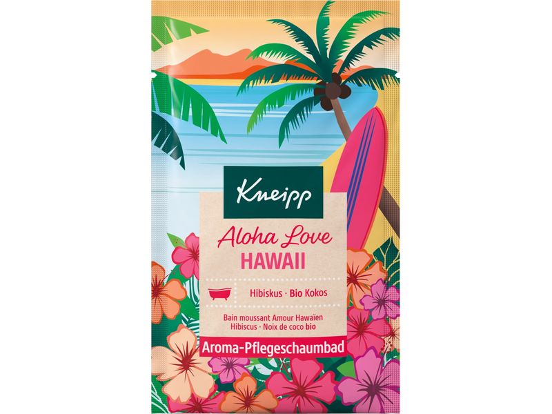 Kneipp Schaumbad Aloha Love Hawaii 50 ml Natürliches Aroma-Pflegeschaumbad mit entspannender Wirkung