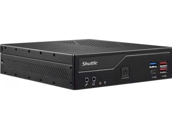 Shuttle XPC slim DH670V2 - Barebone - Slim-PC LGA1700 sokkel - Intel H670 - uden CPU - RAM 0 GB - UHD Graphics - Gigabit Ethernet, 2.5 Gigabit Ethernet - sort