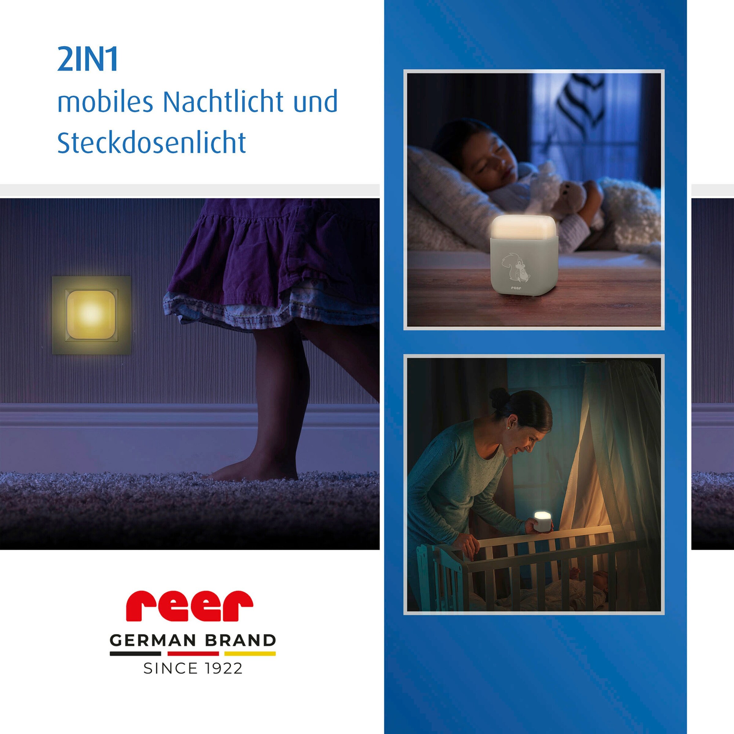 reer LED-Nachtlicht 2in1 SleepLight Creme
