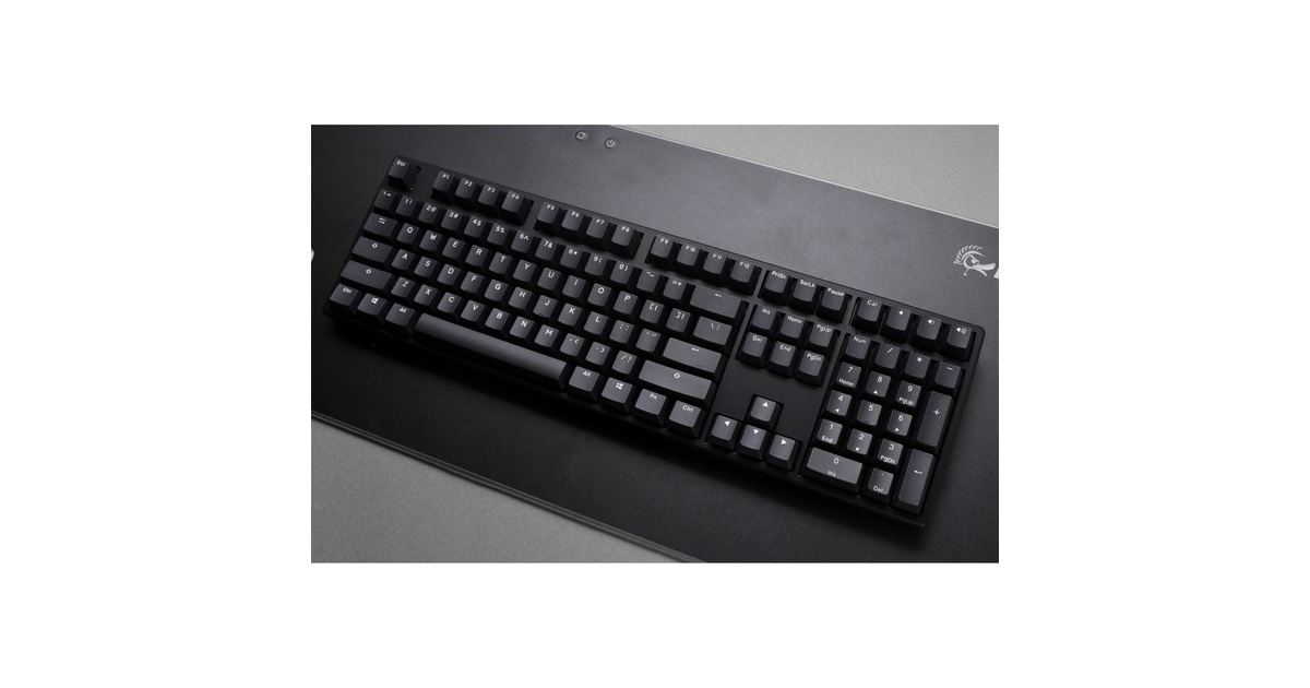 DuckyOrigin Phantom Black, toetsenbord  (Zwart, US lay-out, Cherry MX Red, hot swap, PBT Double-Shot Keycaps)