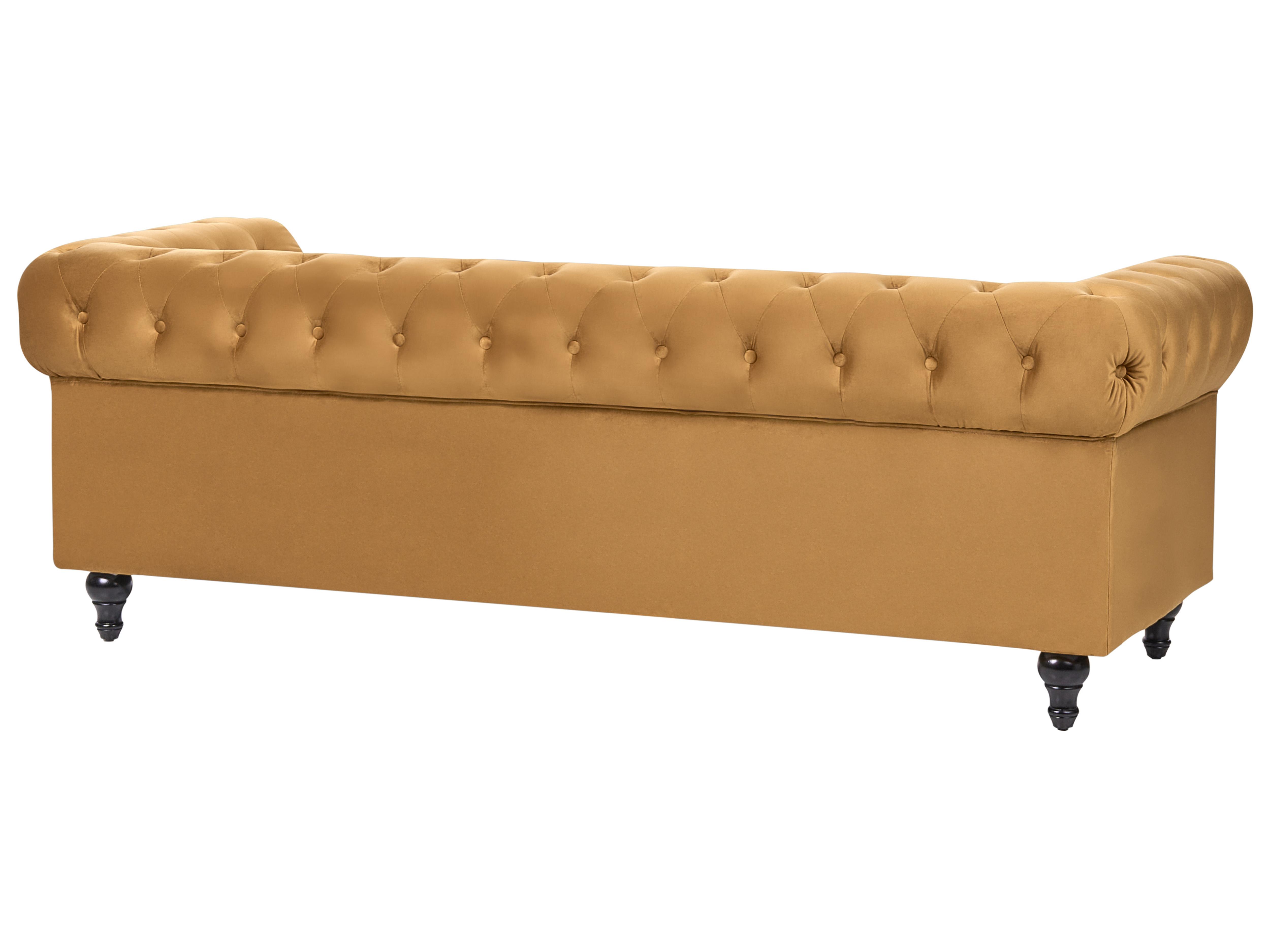 Bankenset 4-zits CHESTERFIELD Fluweel Goud