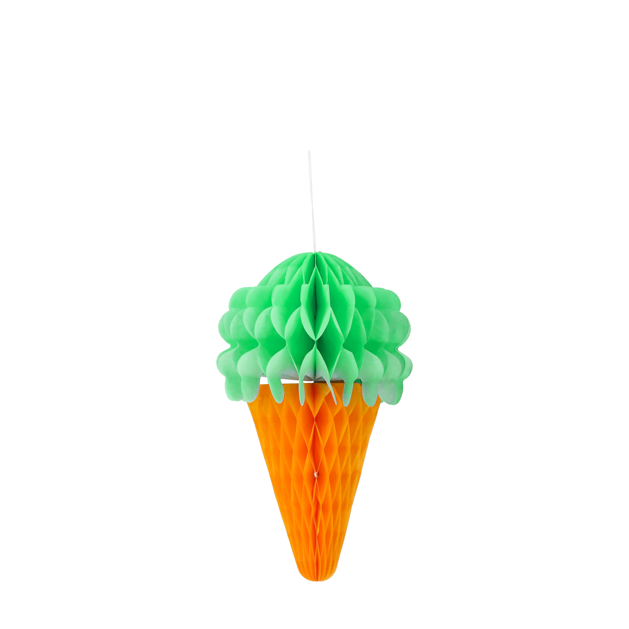 (6er Set) 17x10cm Party Eis Waben Aufhänger Sommer Papier Tisch Deko - Glace