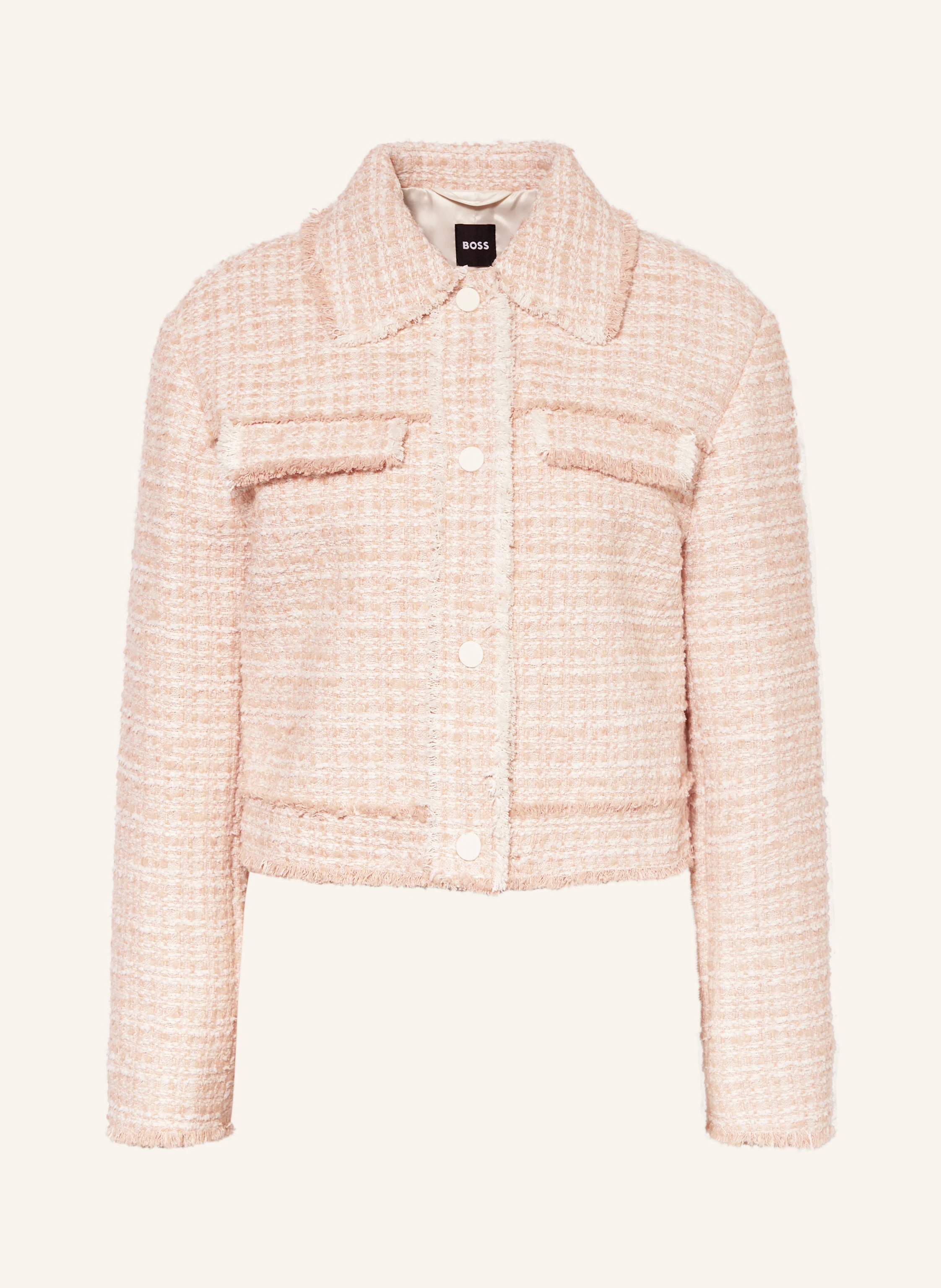 BOSS Bouclé-Kastenjacke JETONA